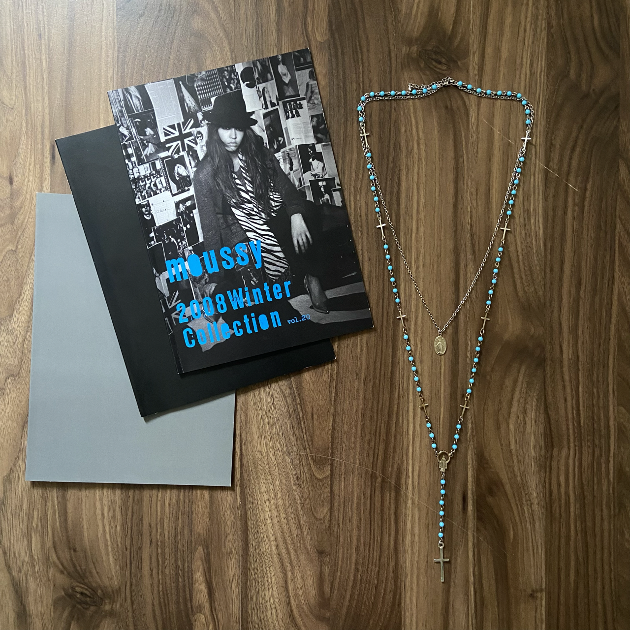 Azul by Moussy rosary layered necklace