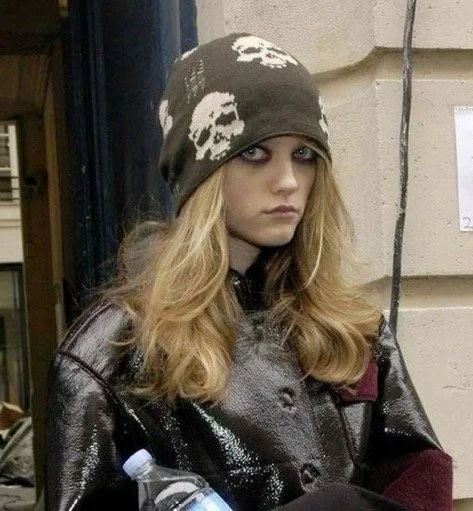 Japanese brand Skull Distressed Beanie