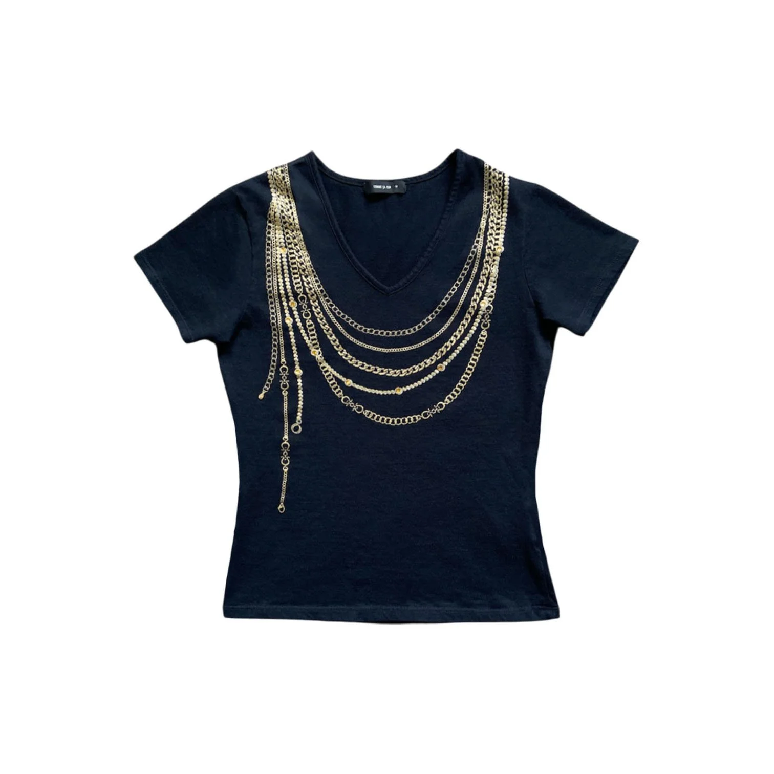 COMME CA ISM Indie Gold Chains Tee