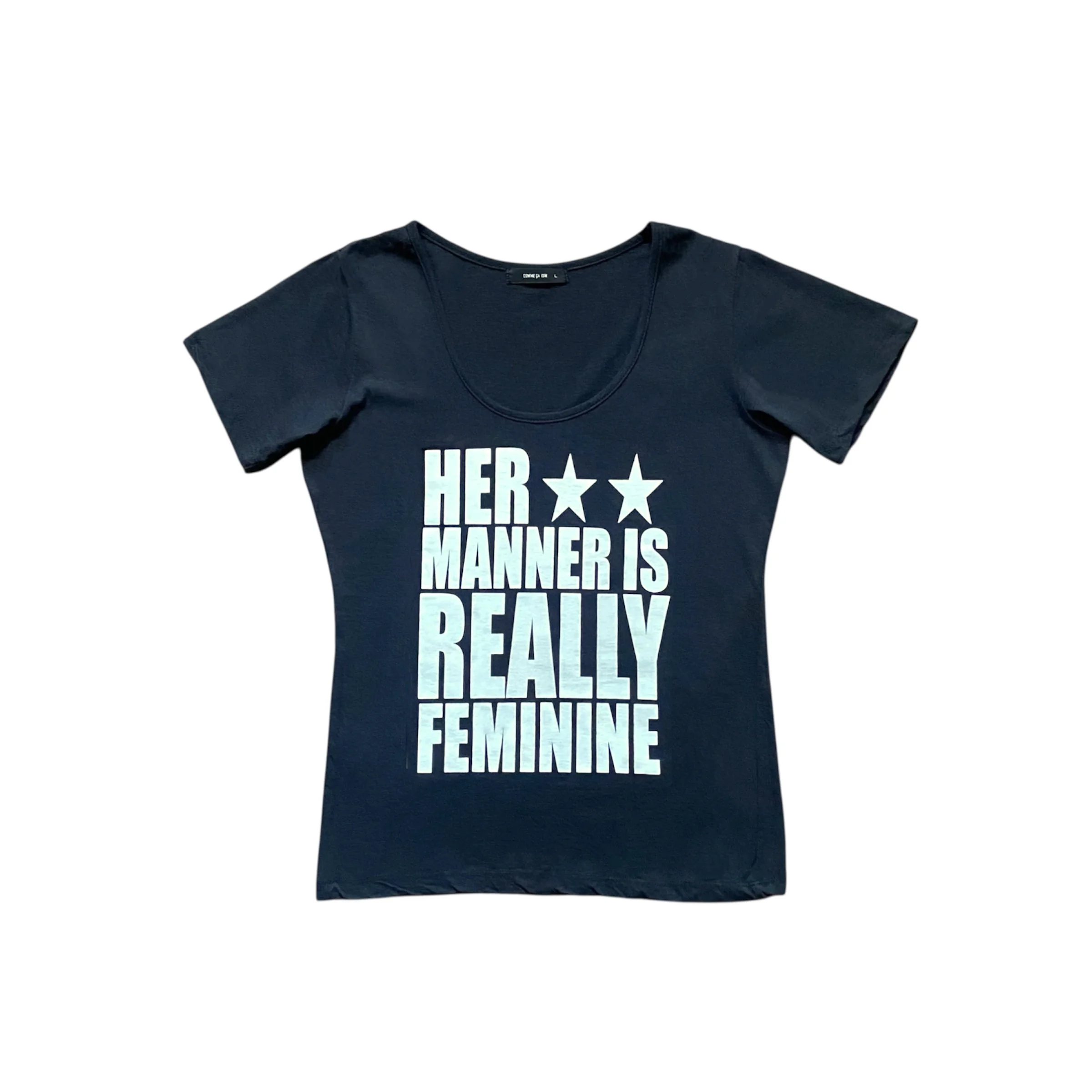 "Her Manner Is Really Feminine" bold tee