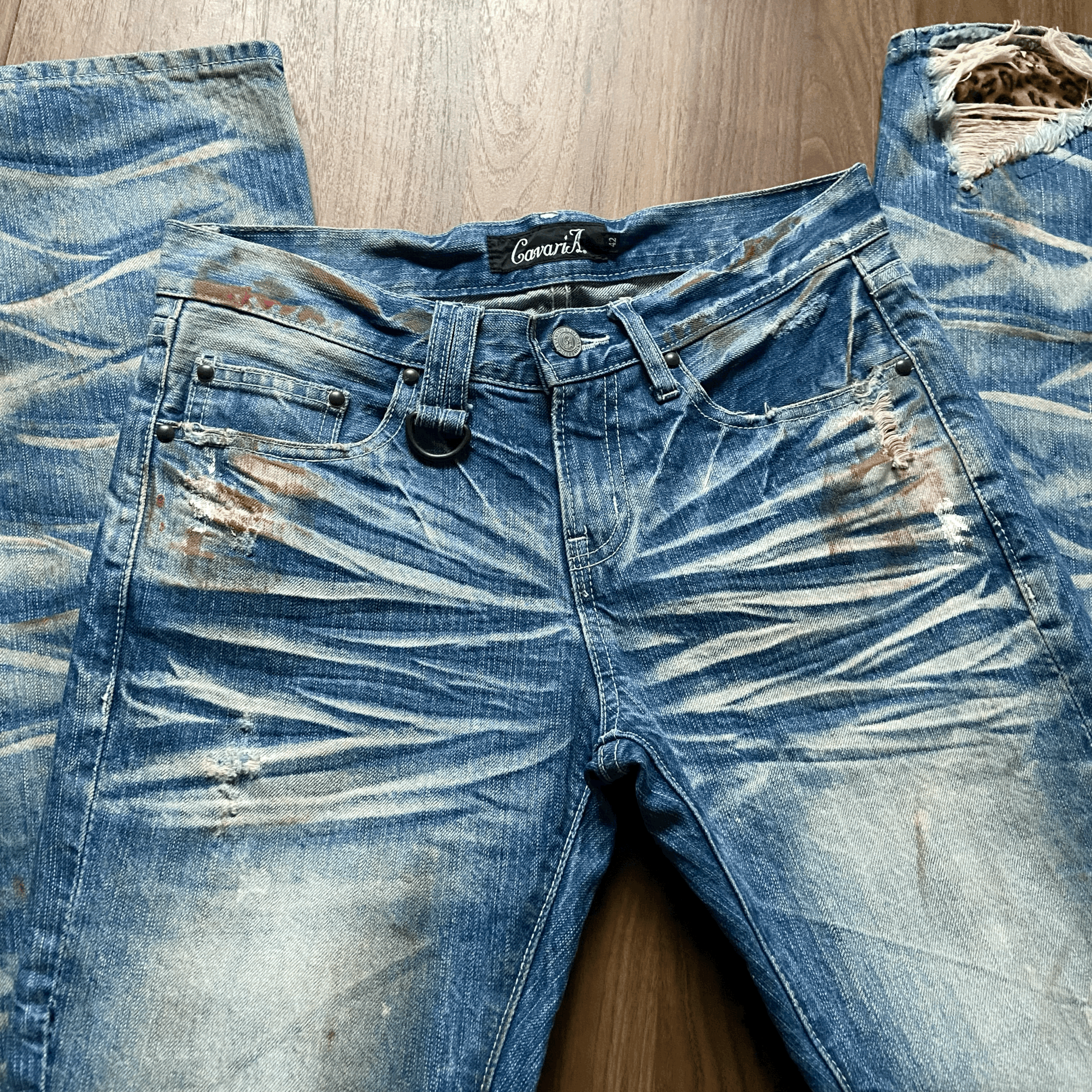 CAVARIA Japanese archival whisker denim