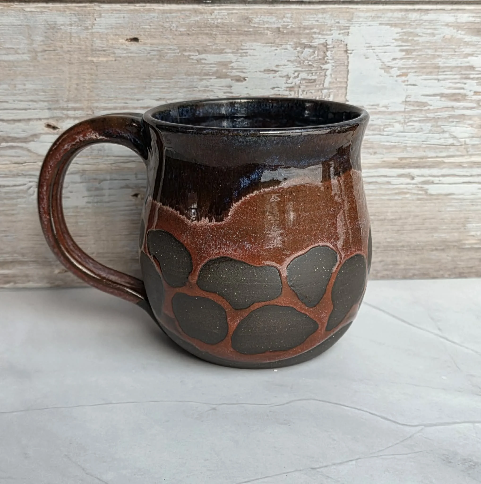 Mug, Orange and Blue Lacing