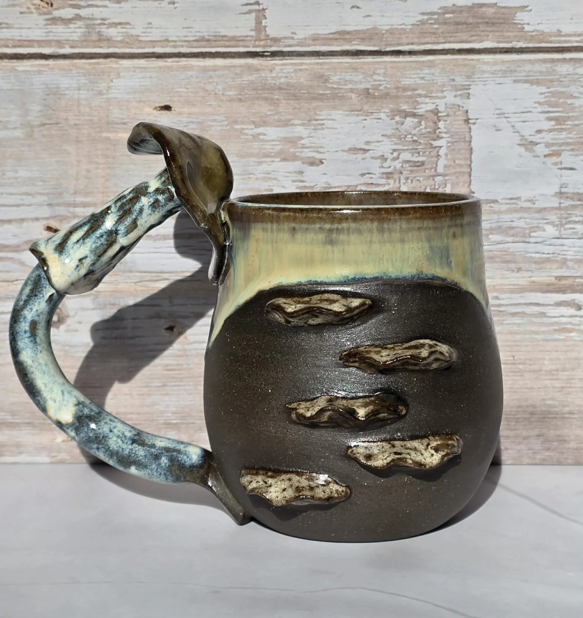 Mushroom Mug, Light Green/Tan