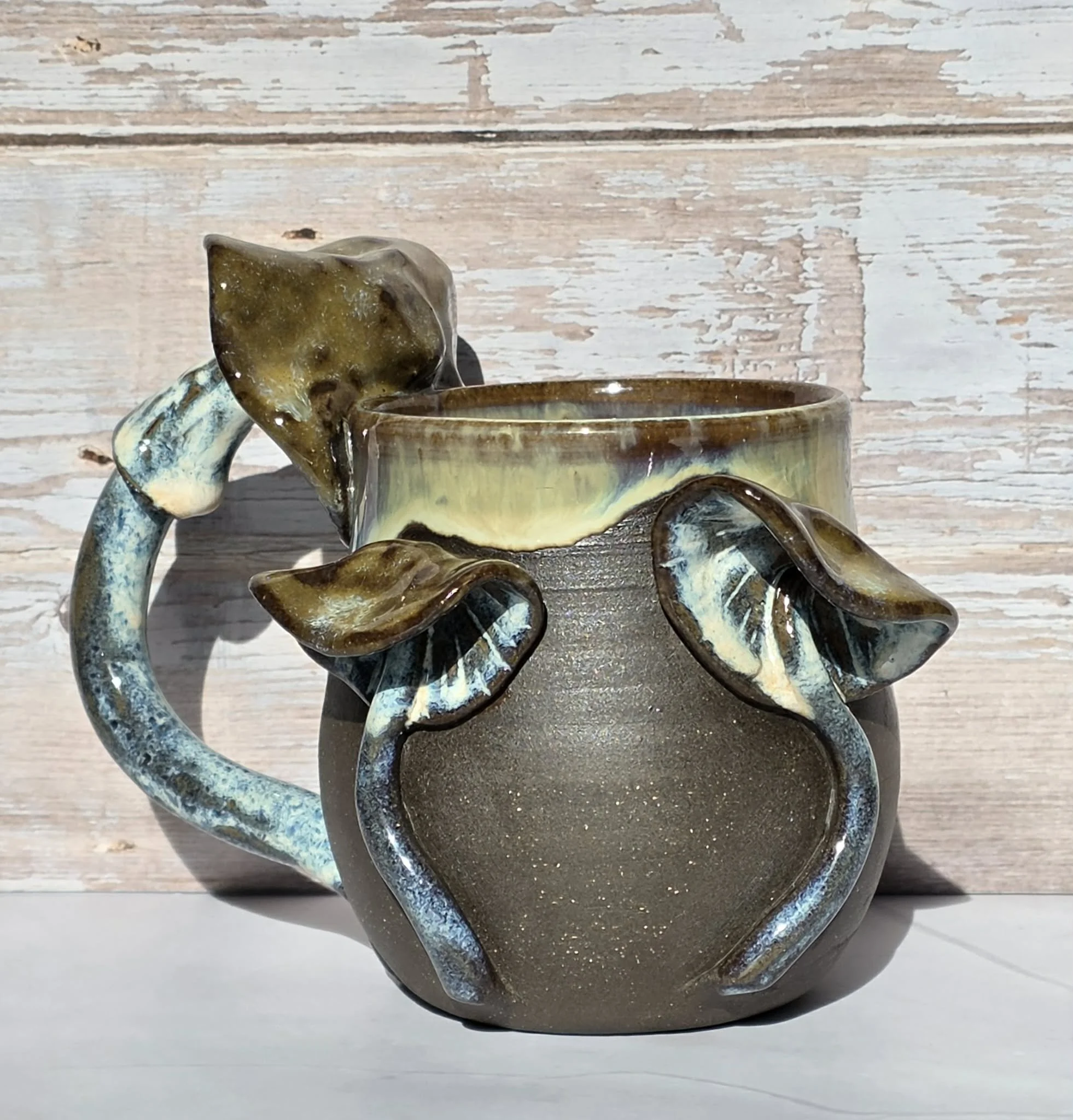 Mushroom Mug, Light Green/Tan