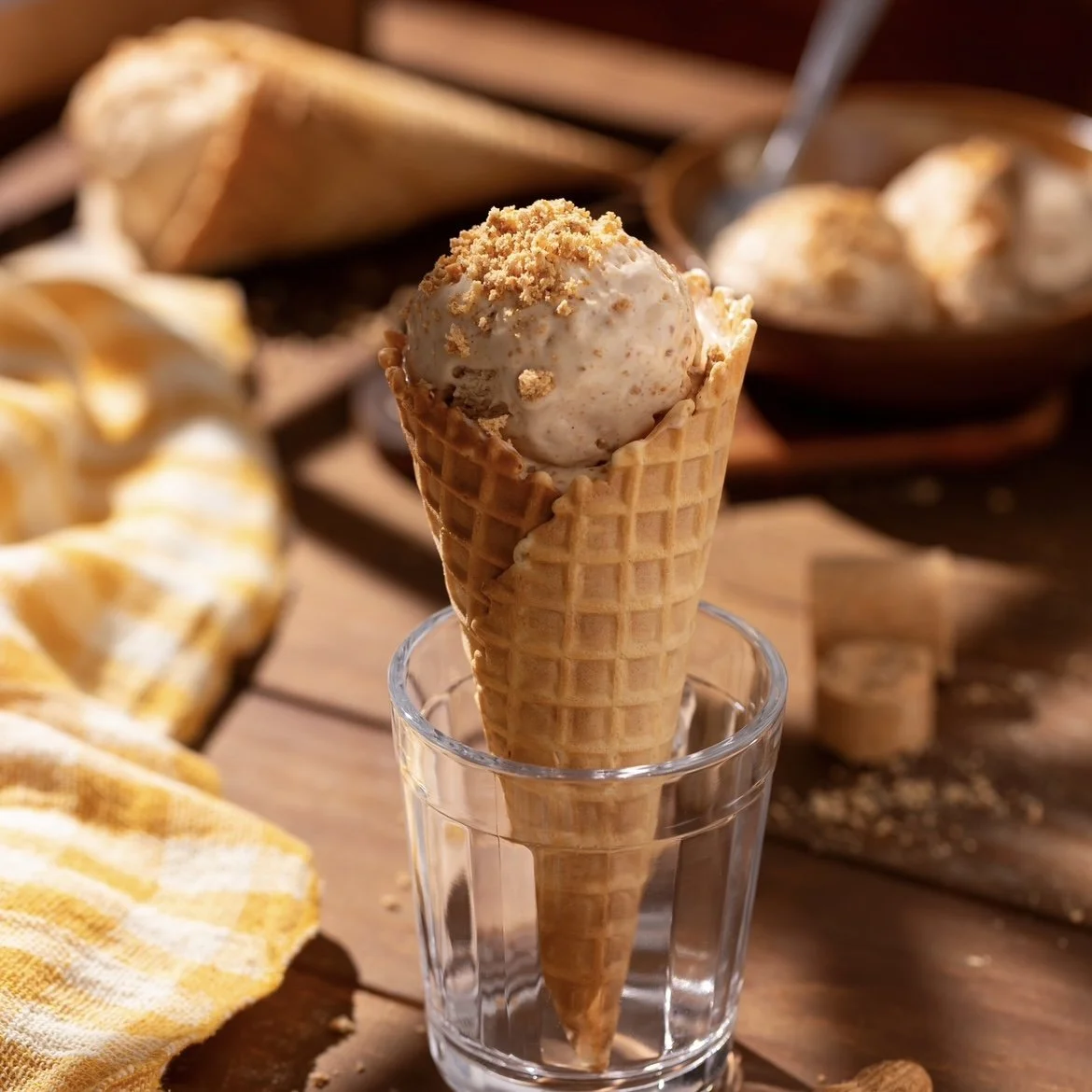 Sorvete de Paçoca Vegano