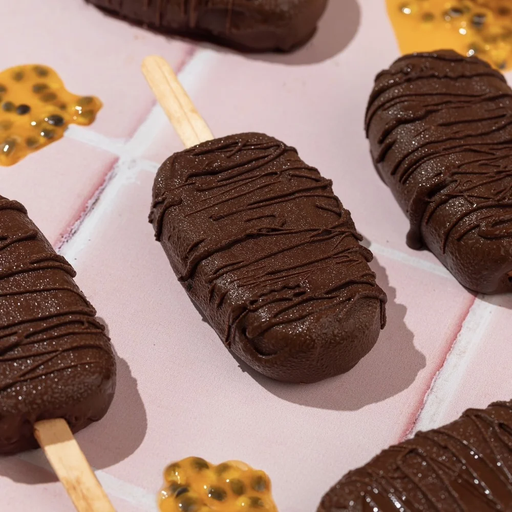 Picolé de Maracujá com Chocolate