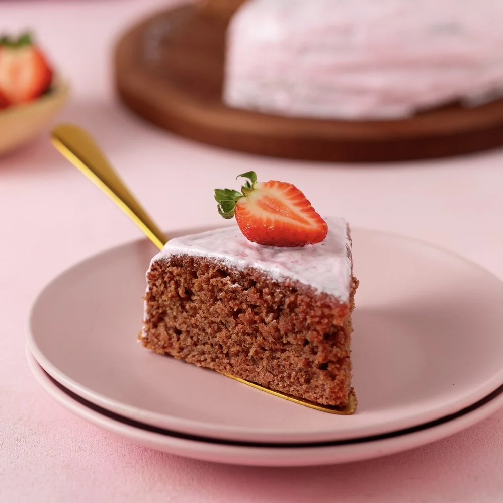 Bolo de Morango Vegano