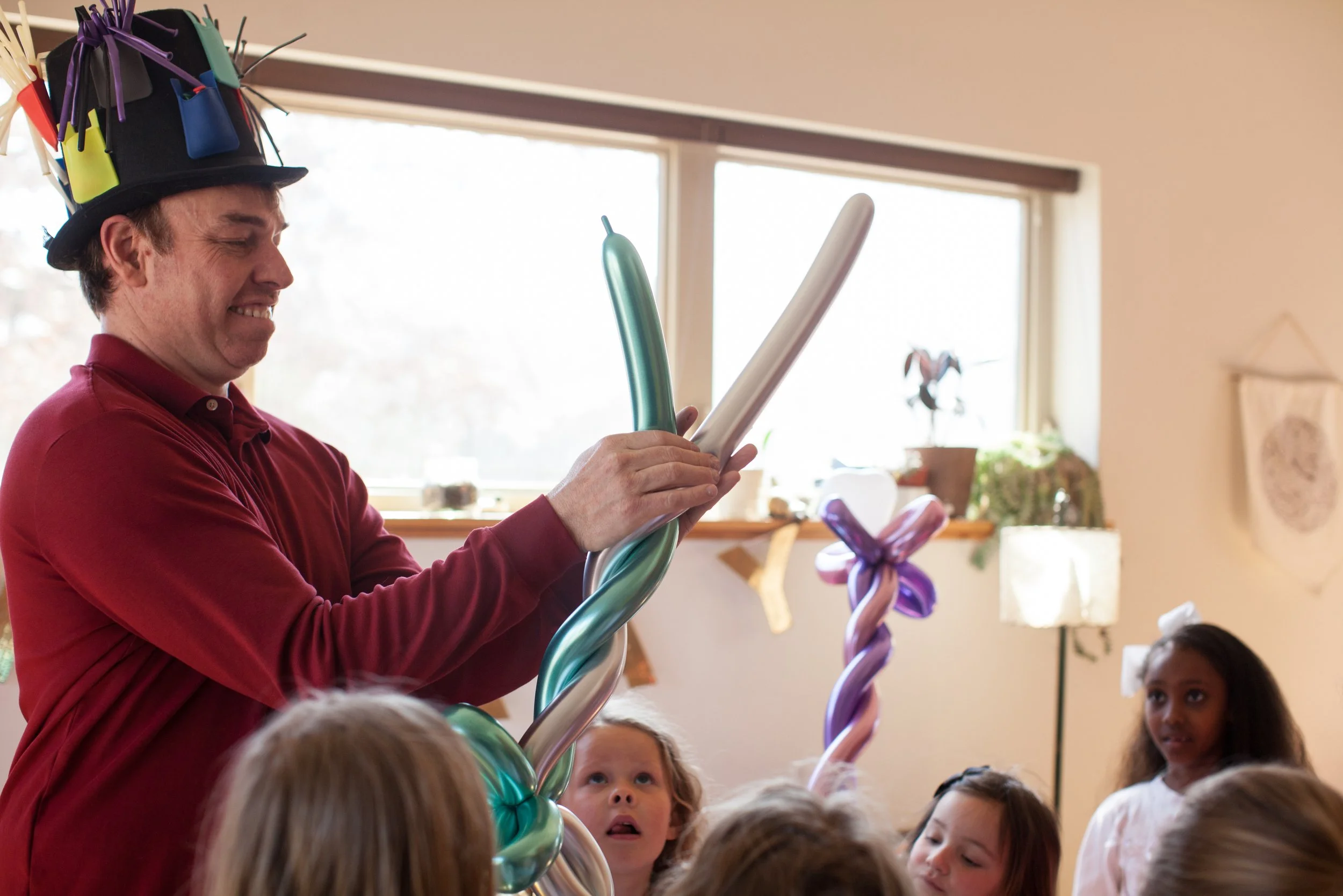 Balloon Twister at child's birthday party