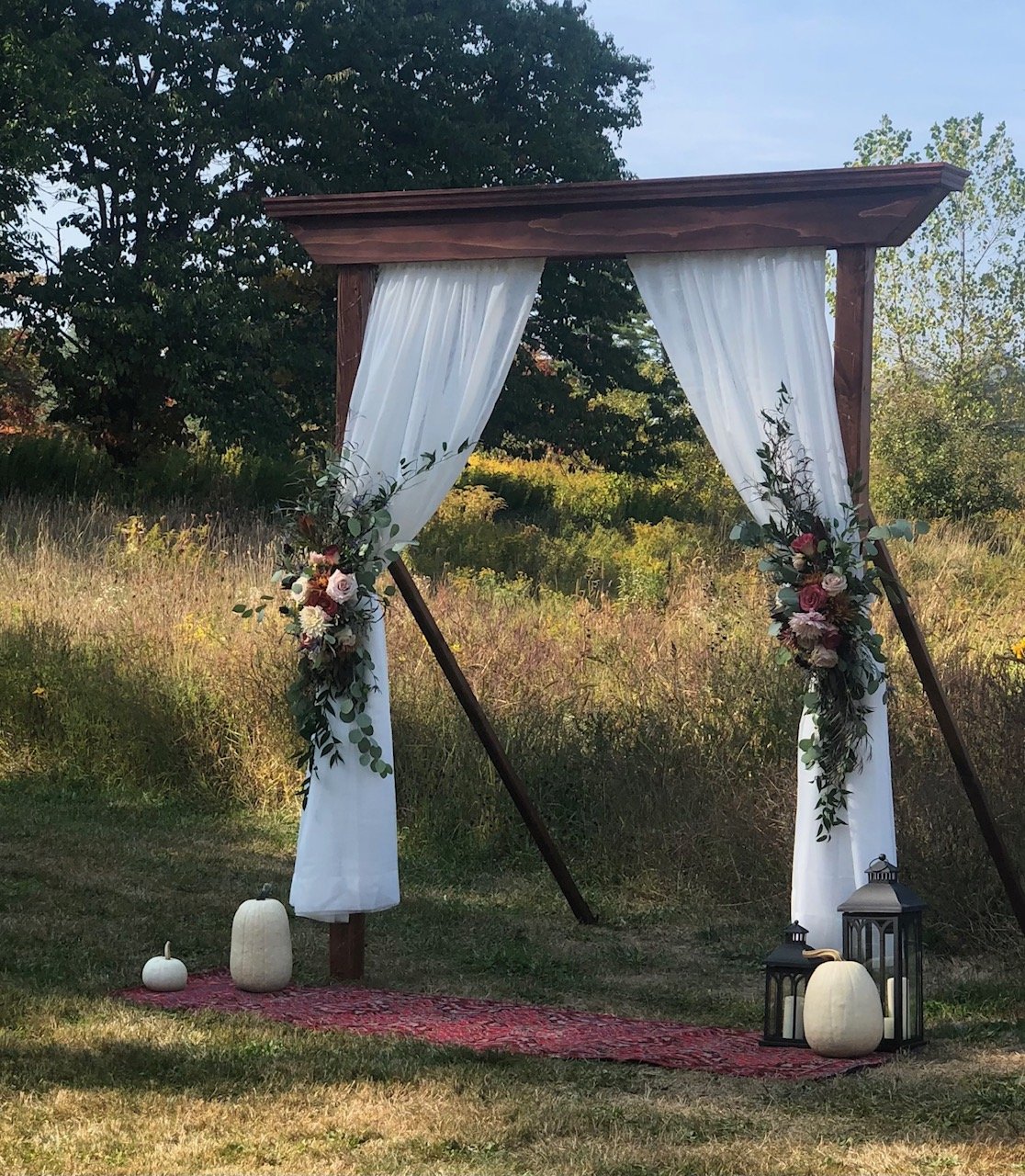 wedding ceremony location. Our south field as a backdrop. Dreamy countryside vibes.