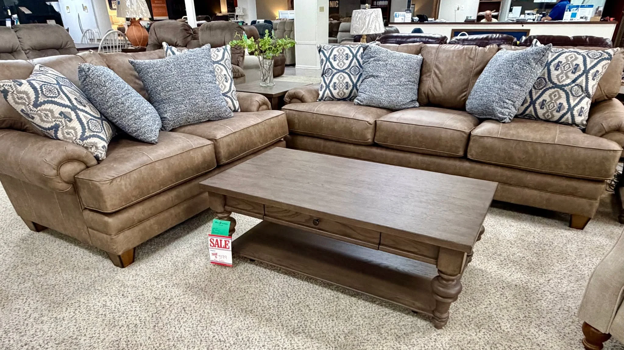 🚨 WAIT UNTIL YOU SEE WHAT $2299 GETS YOU!

If you've been putting off replacing your living room, THIS is your sign.

😍 Oversized Sofa &amp; Loveseat
😍 Great neutral colored fabric 
😍 Comfortable enough for everyday living
😍 $2299!!

And remembe
