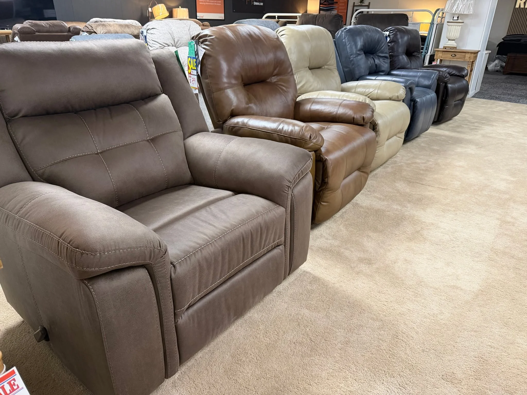 We need to talk.

If your recliner...

😂 Makes a noise every time you sit down
😂 Has a permanent YOU-shaped spot
😂 Takes two hands and a prayer to close
😂 Has survived three dogs, two kids and 15 football seasons...

You may qualify for a new rec