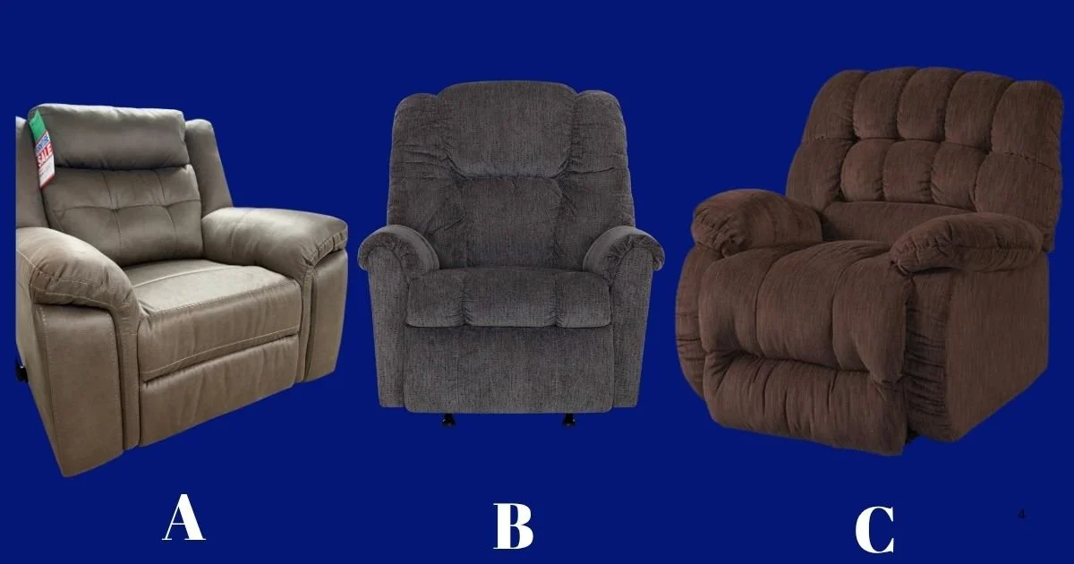 💺 PICK YOUR CHAIR!

A, B or C? 👇

We've got recliners in different sizes, styles and price points &mdash; starting at just $399!

Come sit in a few and find THE ONE.

📍 Owen Furniture | Livingston
Making Your House a Home Since 1935.