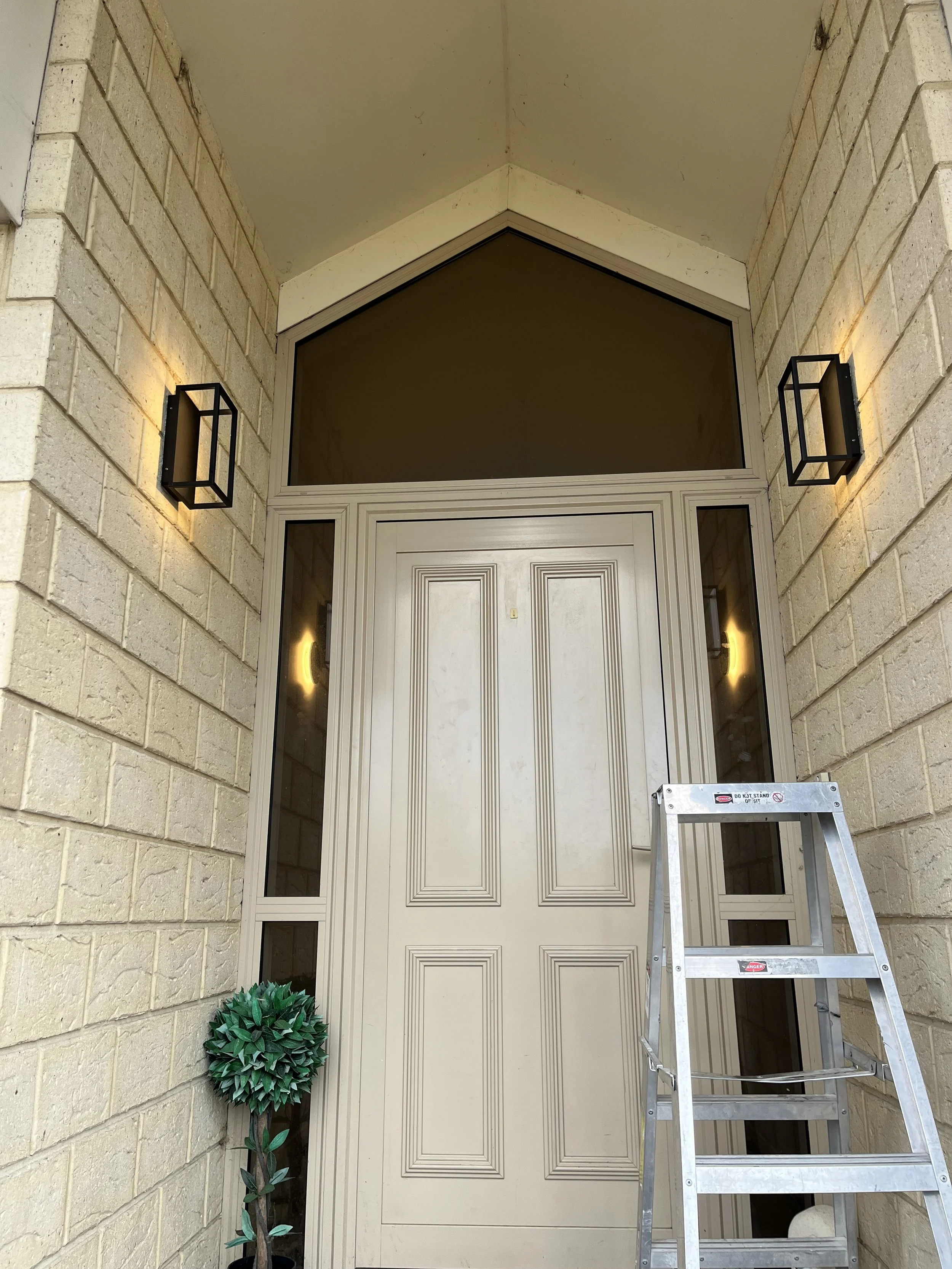 black wall-mounted light fixtures