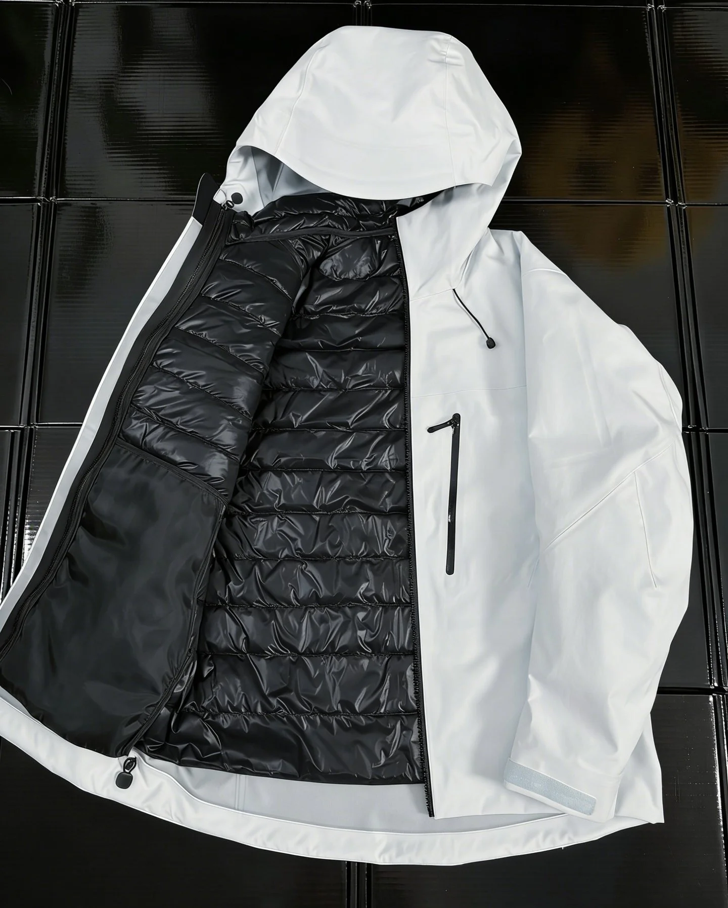 IceBlue AR With Diy Logo AP SV7 Recco 3-in-1 Puffer Jacket Removable Down Coat Three Ways to Wear GORE-TEX Triple-proof Technology Windproof Waterproof Outdoor Outwear