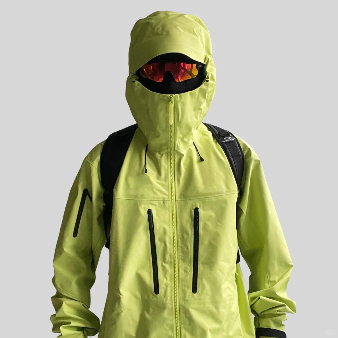 Green AP SV6 AR With Diy Logo Recco Windproof Waterproof Hardshell Jacket Underarm Openings GORE-TEX Triple-proof Technology Outerwear Outdoor