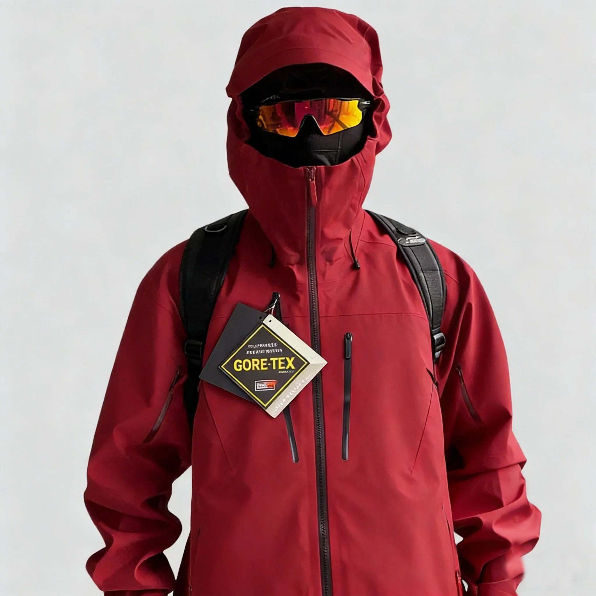 Bordeaux AR With Diy Logo AP7 SV Recco GORE-TEX Triple-proof Technology Top-quality Fabric Hardshell Jacket Underarm Openings Waterproof&Windproof Outerwear Outdoor