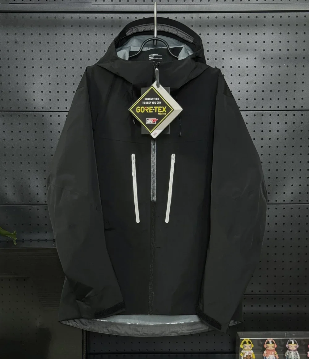 Black With Diy Logo Recco AR6 AP SV Hardshell Jacket Underarm Openings GORE-TEX Triple-proof Technology windproof Waterproof Outdoor Outerwear