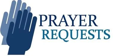 Two hands raised in prayer next to the text 'Prayer Requests'.