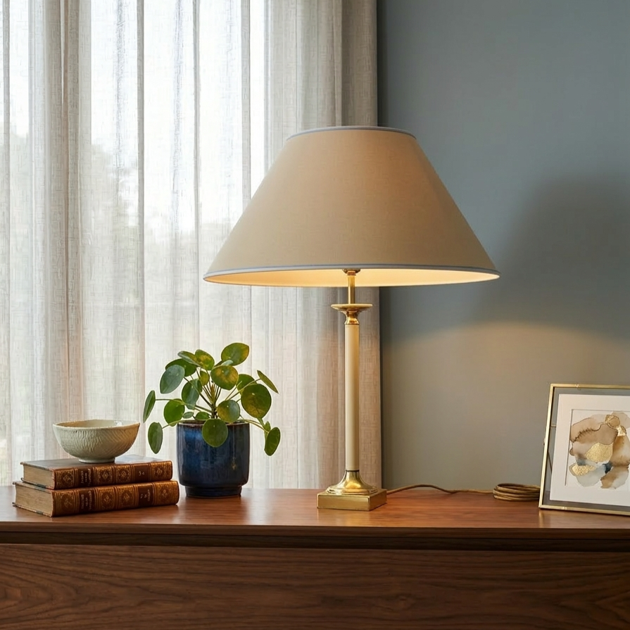 Vintage Kullmann Tafellamp Messing - Jaren 80/90