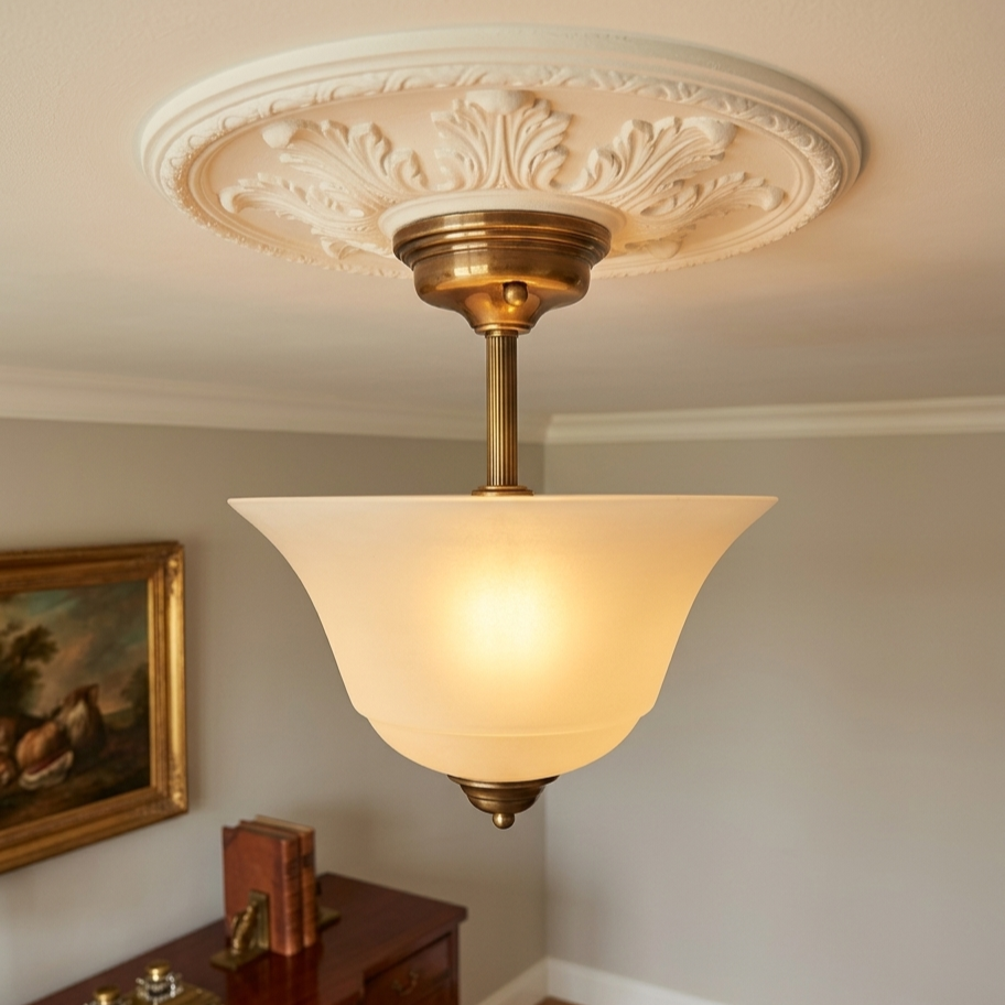 Vintage Frantzen Hanglamp Messing