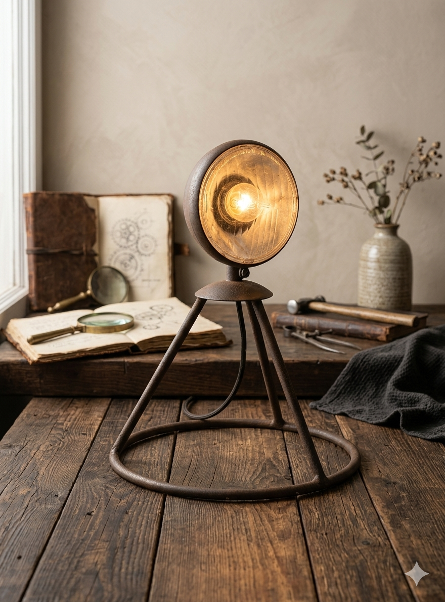 Unieke Vintage Autokoplamp