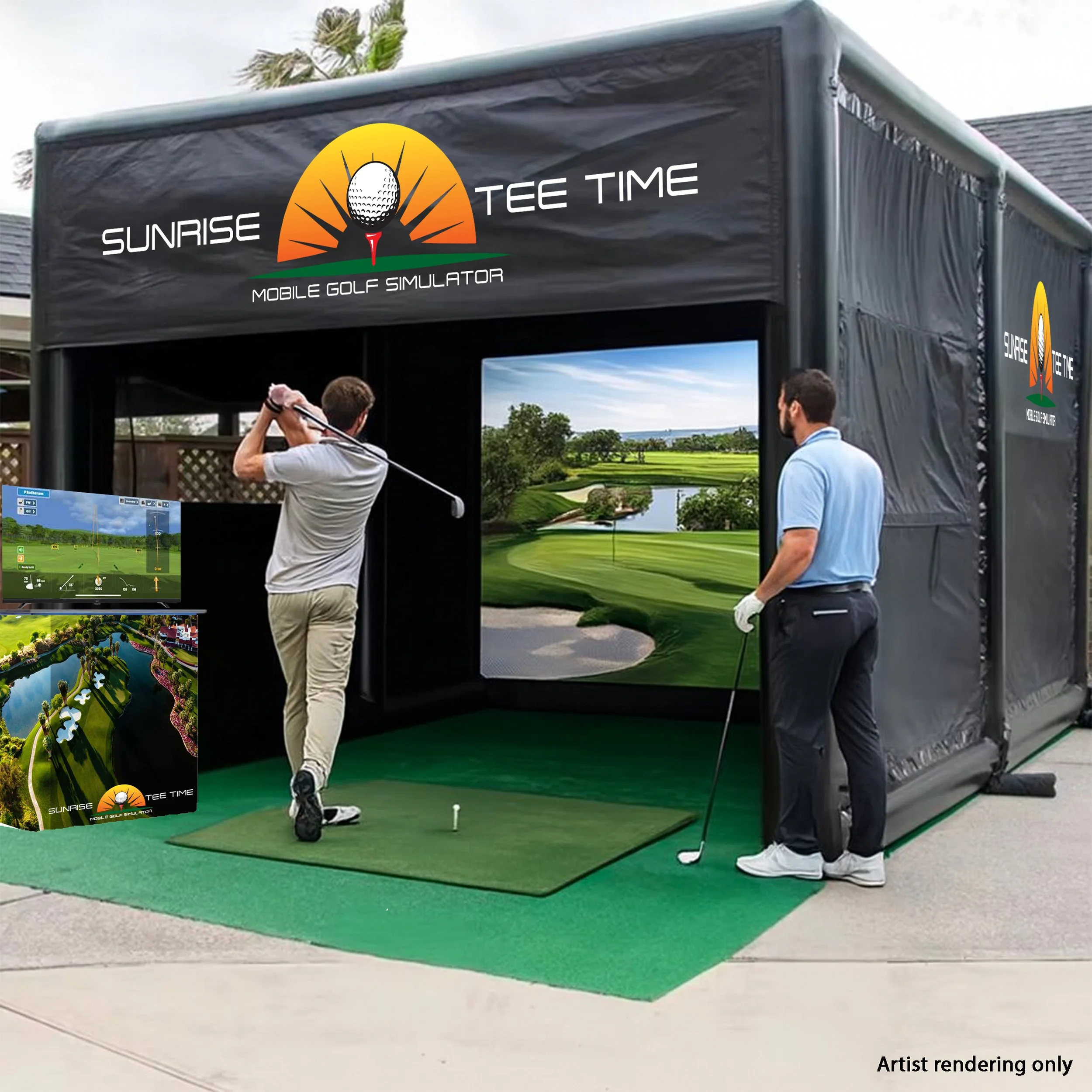 Golf Simulator & Yard Game Rentals | MA Events — Sunrise Rentals and Events