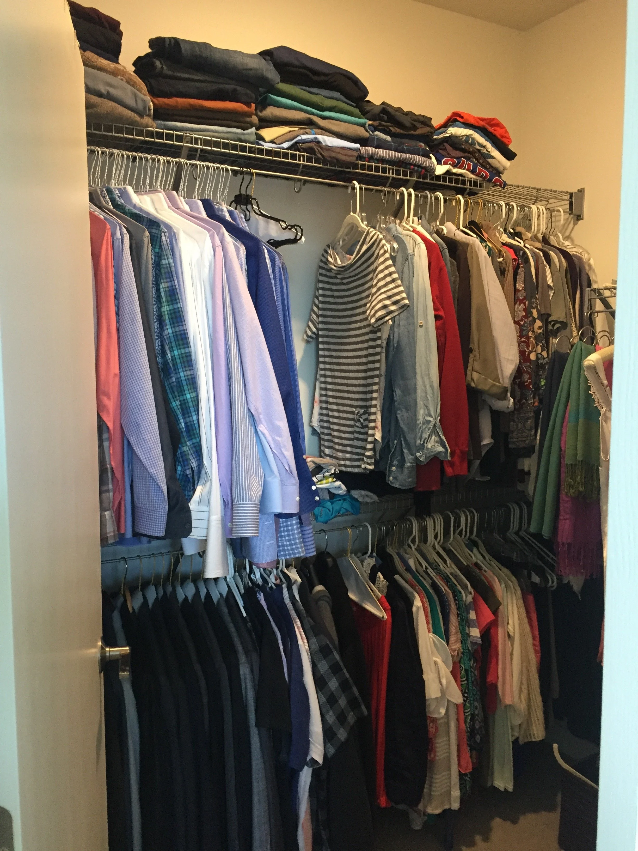 Disorganized closet