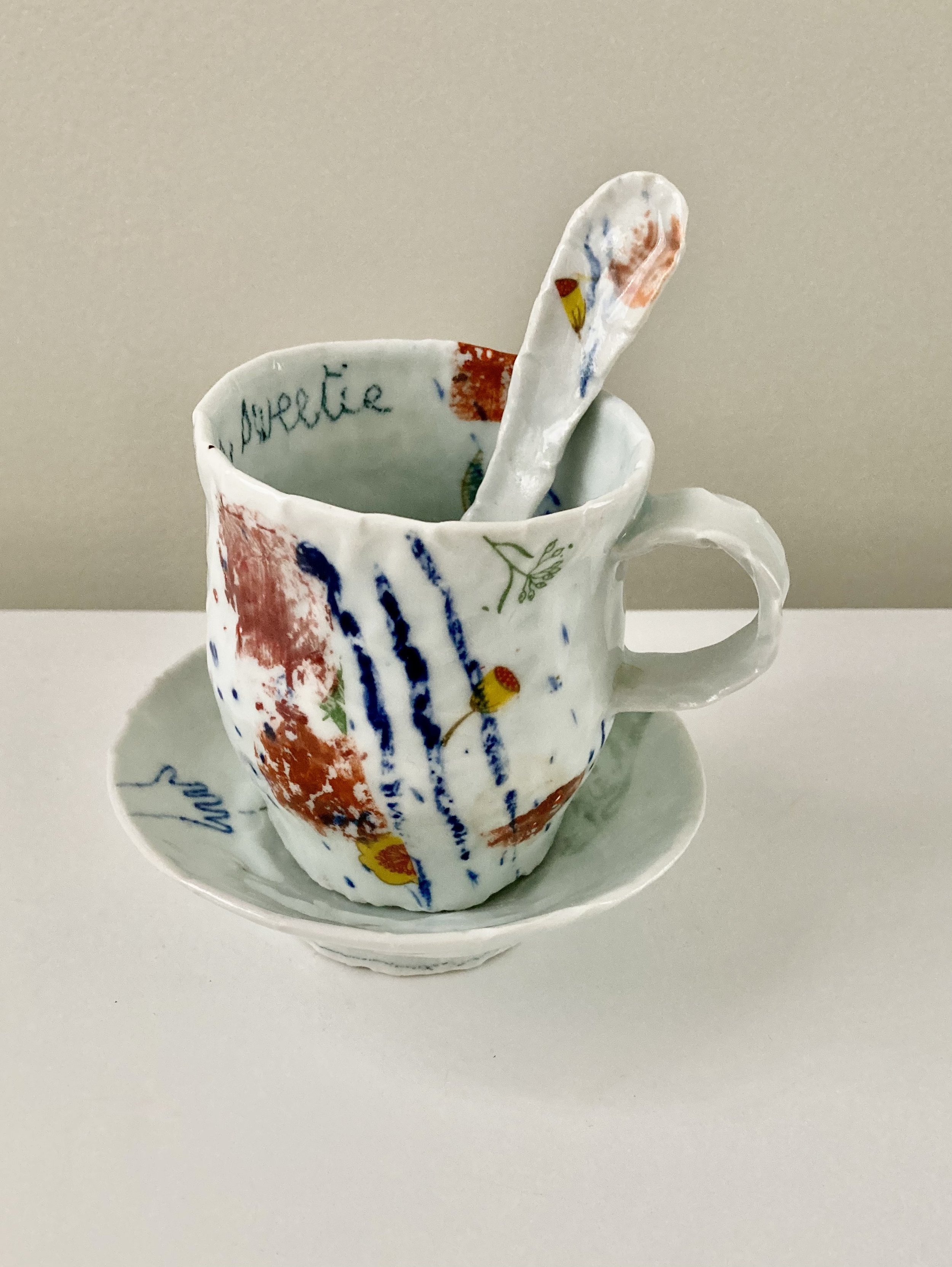 Morning, Sweetie Cup with Saucer and Spoon