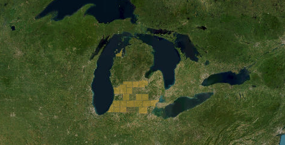 Michigan bee map