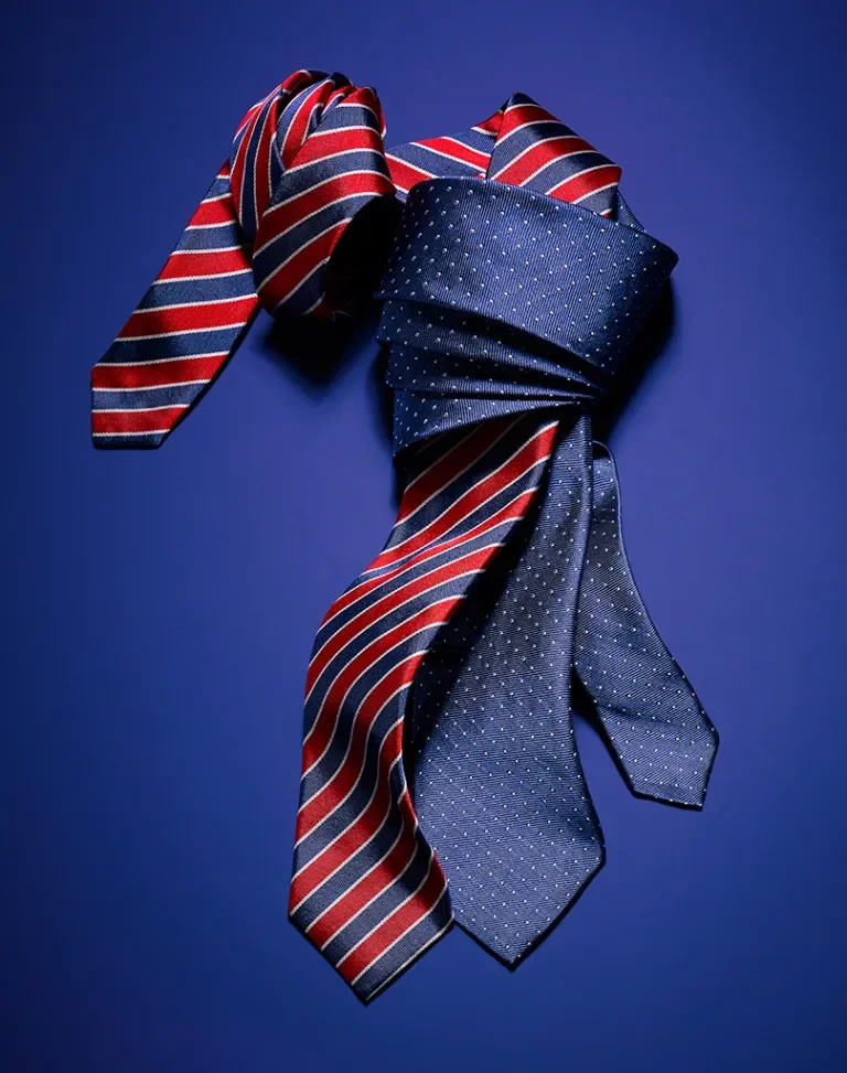 Seize Sur Vingt Ties-Red with Blue