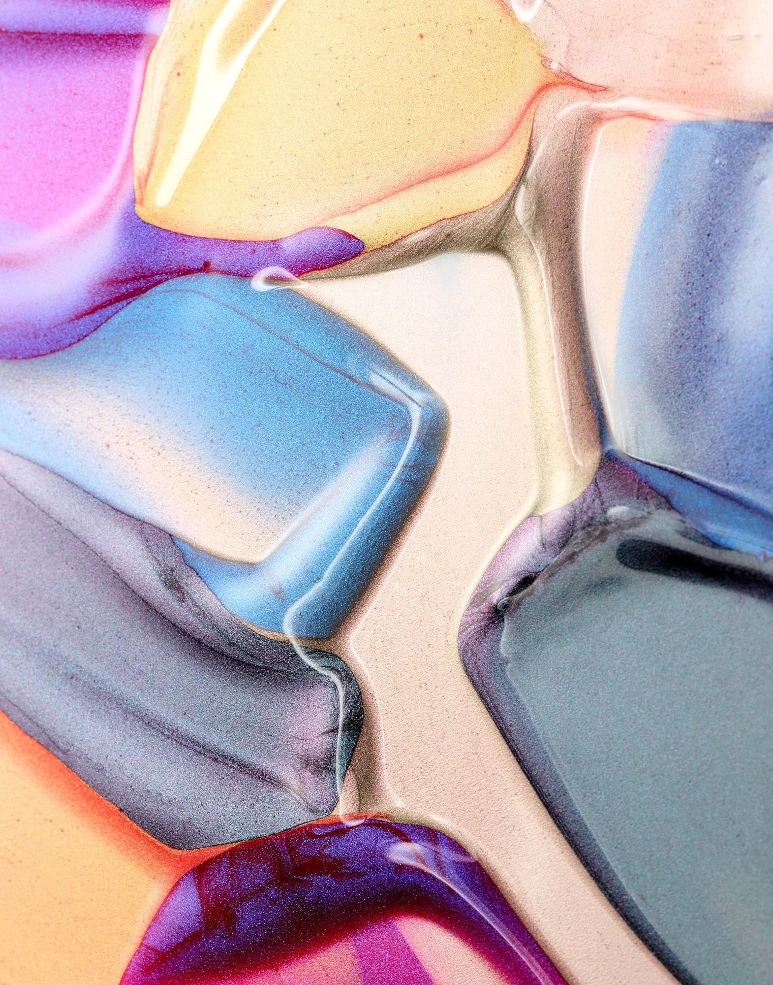 Metallic Liquid Lipcolour texture swatches form an abstract full frame macro