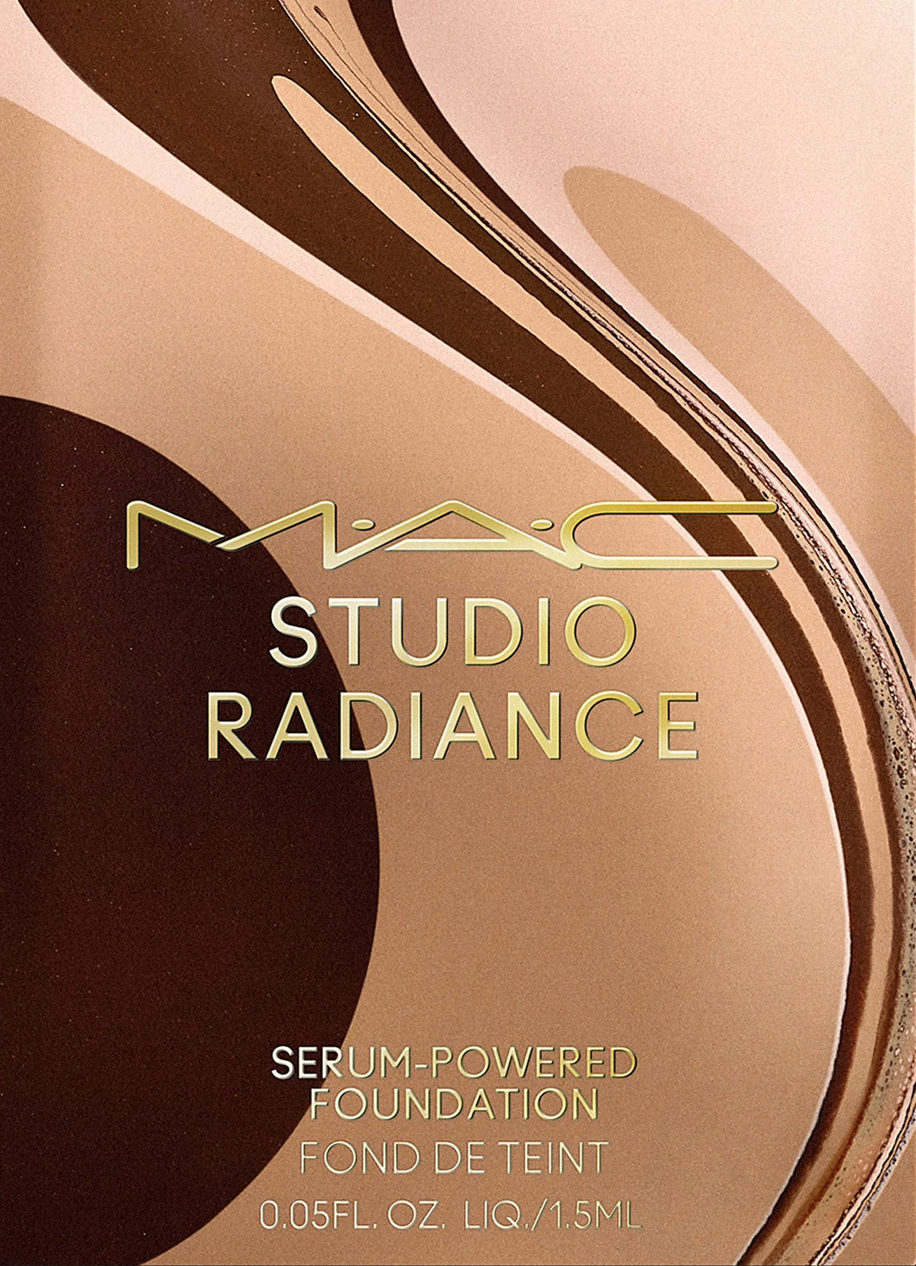 A closeup of liquid foundation makeup fills the frame with swirls and curves of different shades representing a variety of skin tones