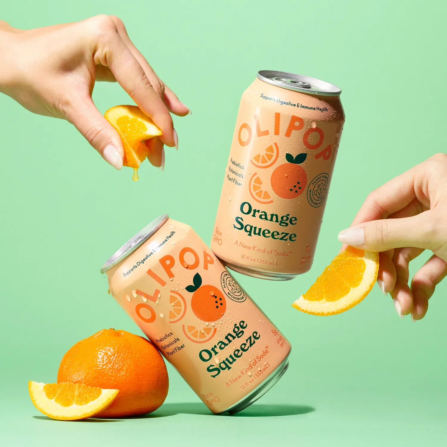 OLIPOP Orange Squeeze Stylized Hero