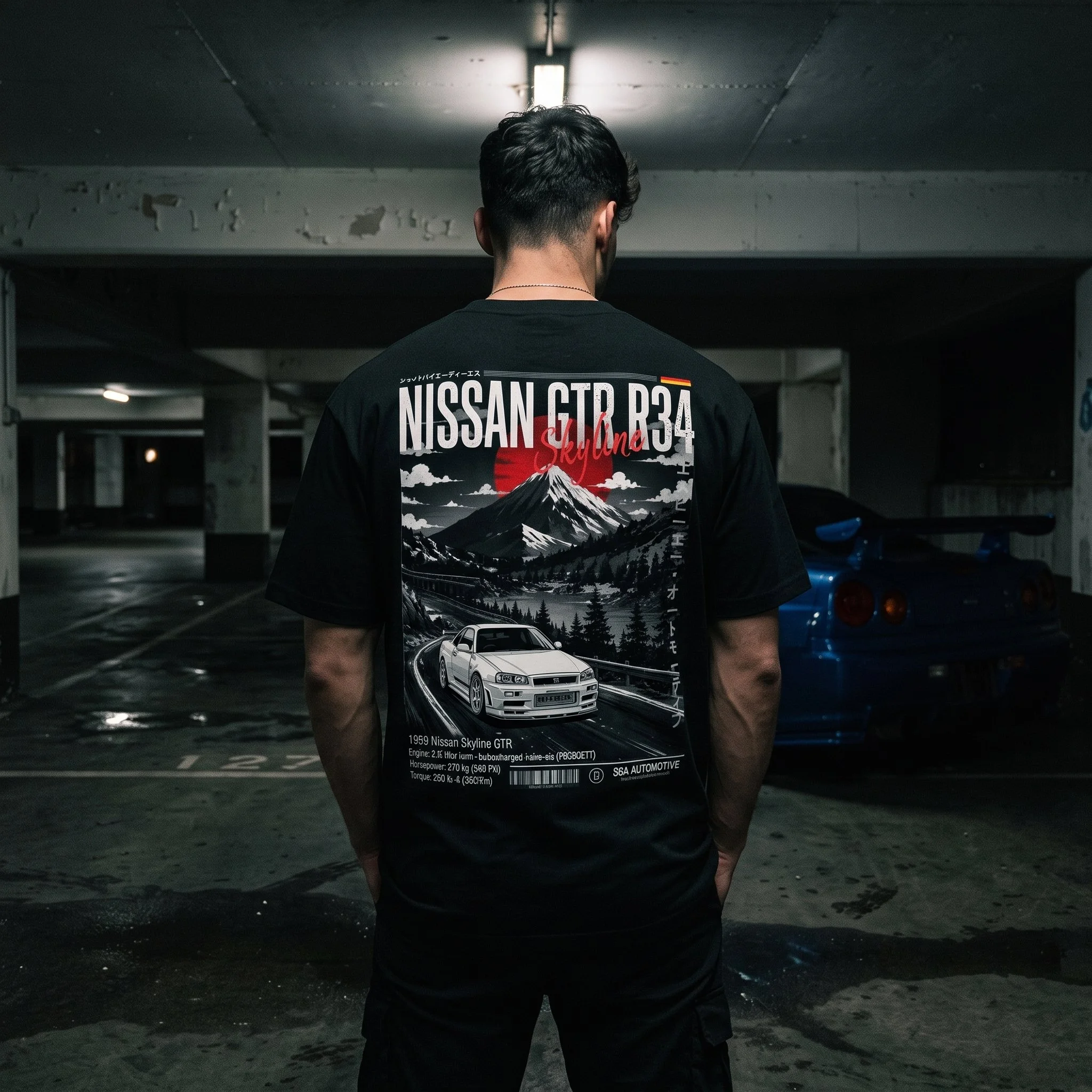 Nissan Skyline R34 T-Shirt - The Dream Garage Collection