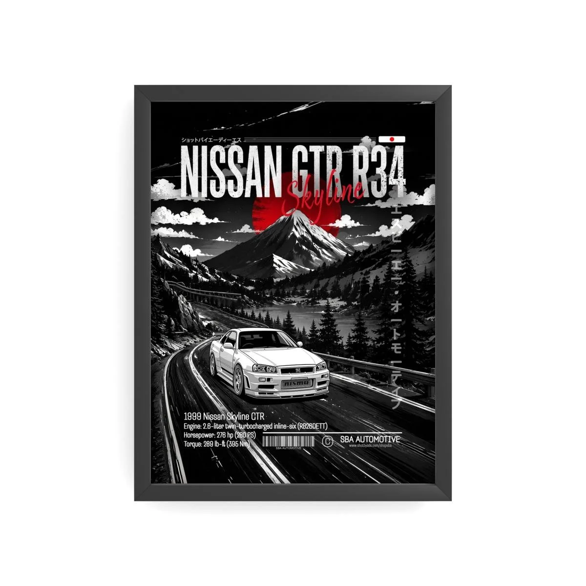 Nissan Skyline R34 Poster- The Dream Garage Collection