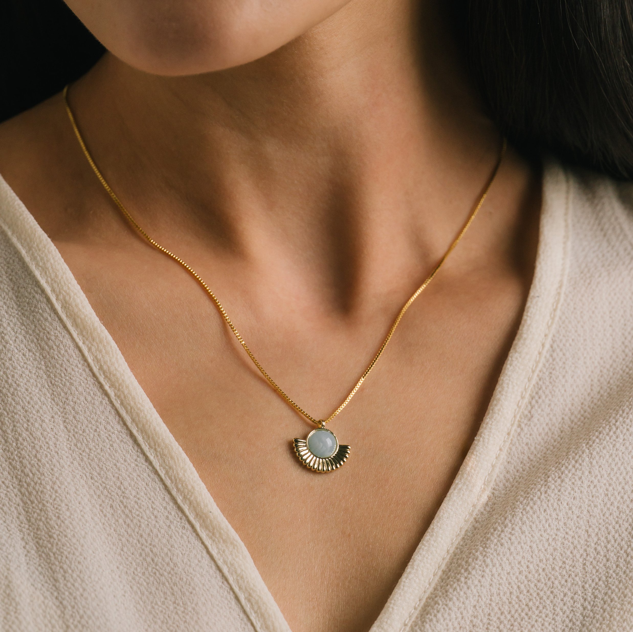 Lover's Tempo jewelry necklace on model