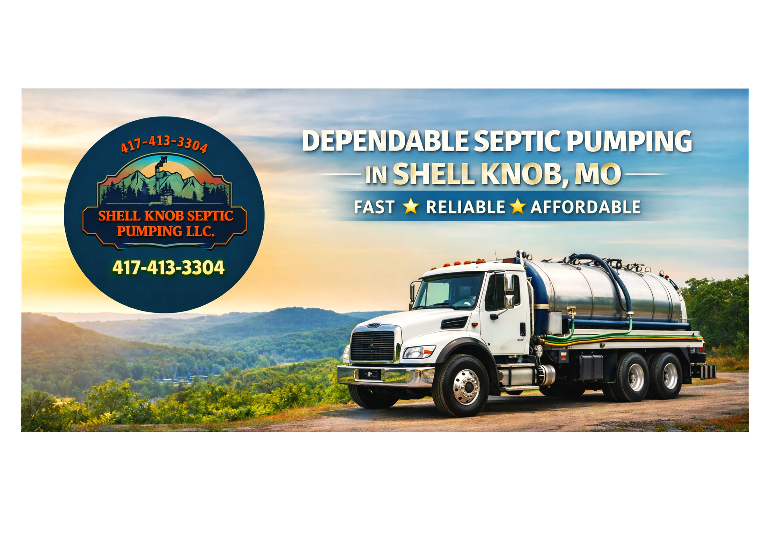 Shell Knob Septic Pumping. Dependable Septic Pump. Shell Knob Missouri. Fast reliable affordable septic pumping. the ozarks