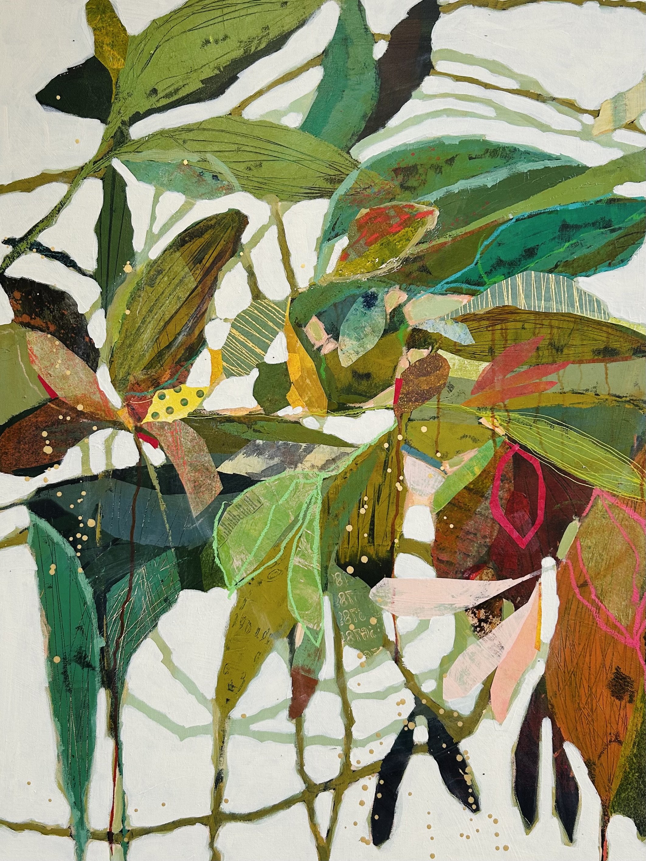 SURFACE STORIES (sold)
36x48" / mixed media