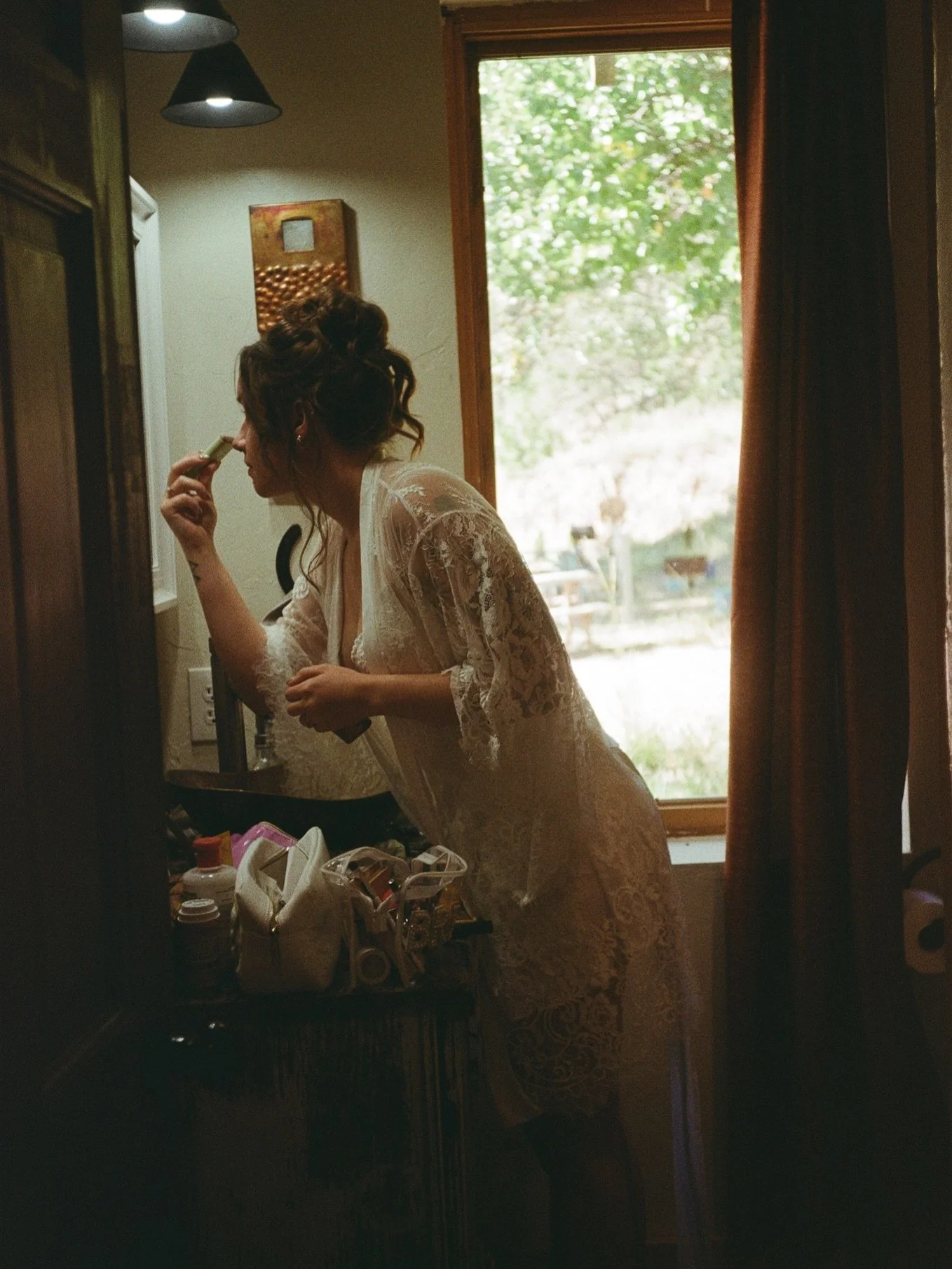 Kate&rsquo;s morning getting ready, on film. 

Things I love in weddings: 
1. film 
2. the morning getting ready 

I love capturing the morning feels, the friend hangs, the details. And on film?? Cherry on top. The best way to relive the moments. 

V