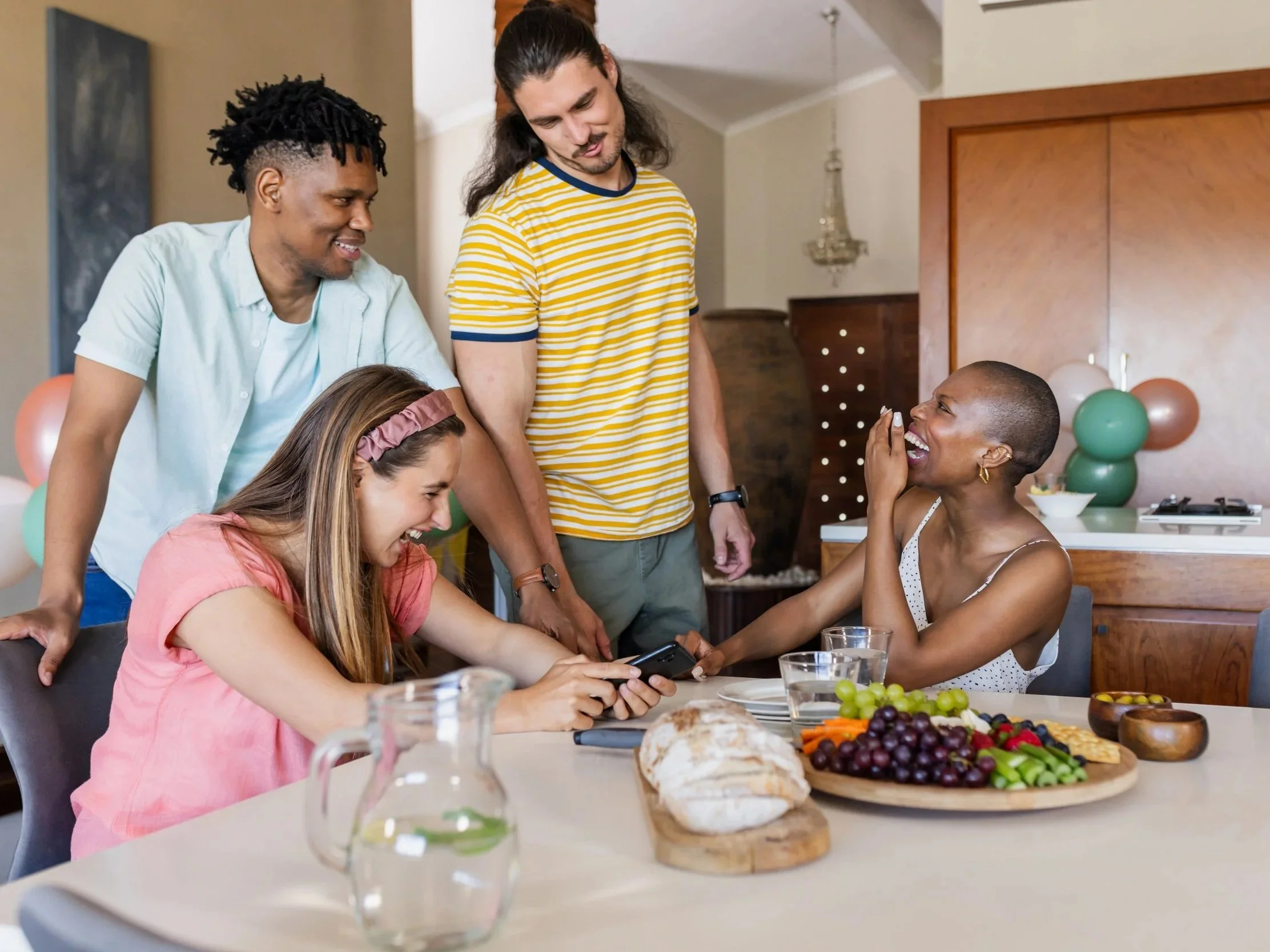 Friends in kitchen