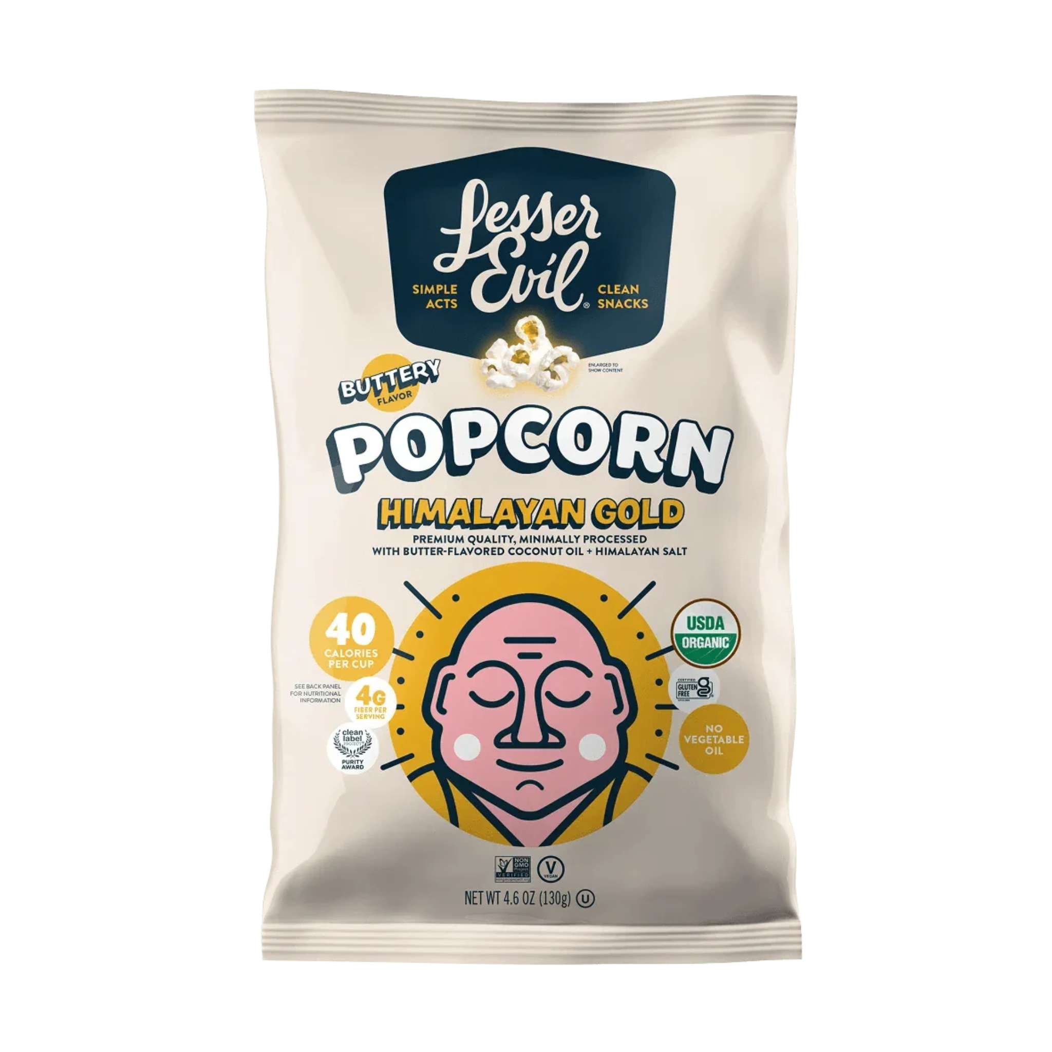 LESSER EVIL Himalayan Gold Popcorn, 4.6 oz