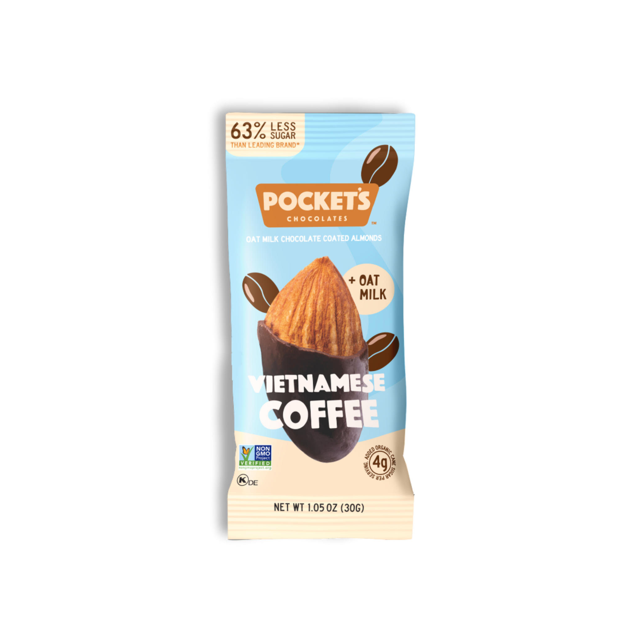 POCKET CHOCOLATES Vietnamese Coffee Almonds, Snack Size