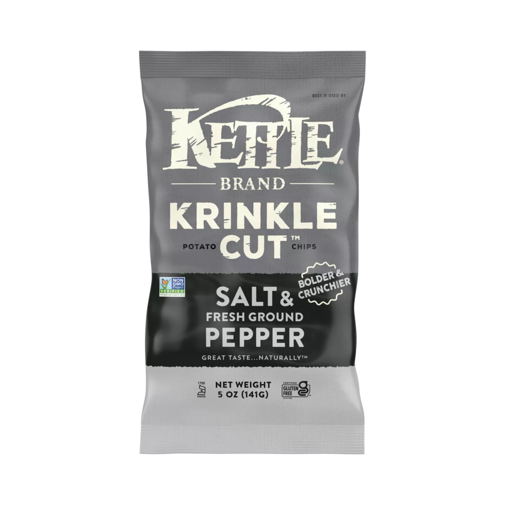 KETTLE BRAND Krinkle Salt & Fresh Ground Pepper Chips, 5 oz