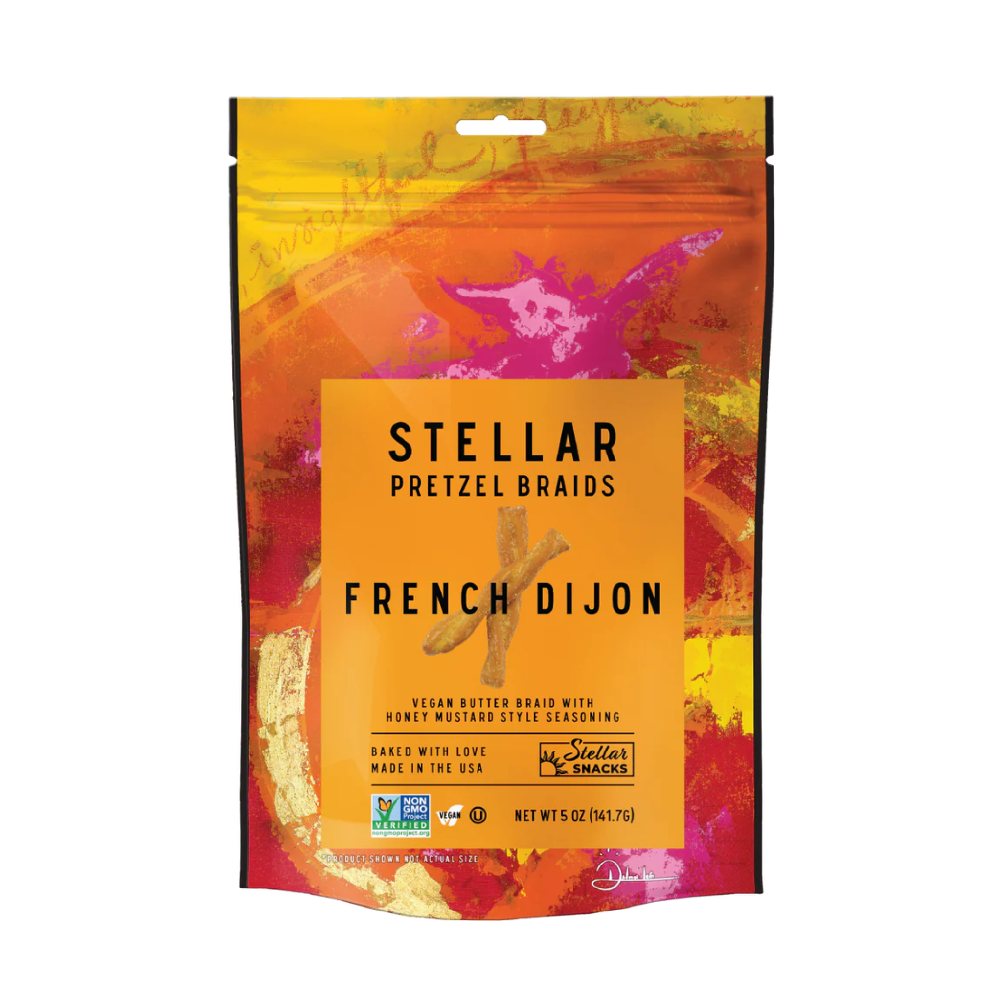 STELLAR PRETZEL BRAIDS French Dijon, 5 oz