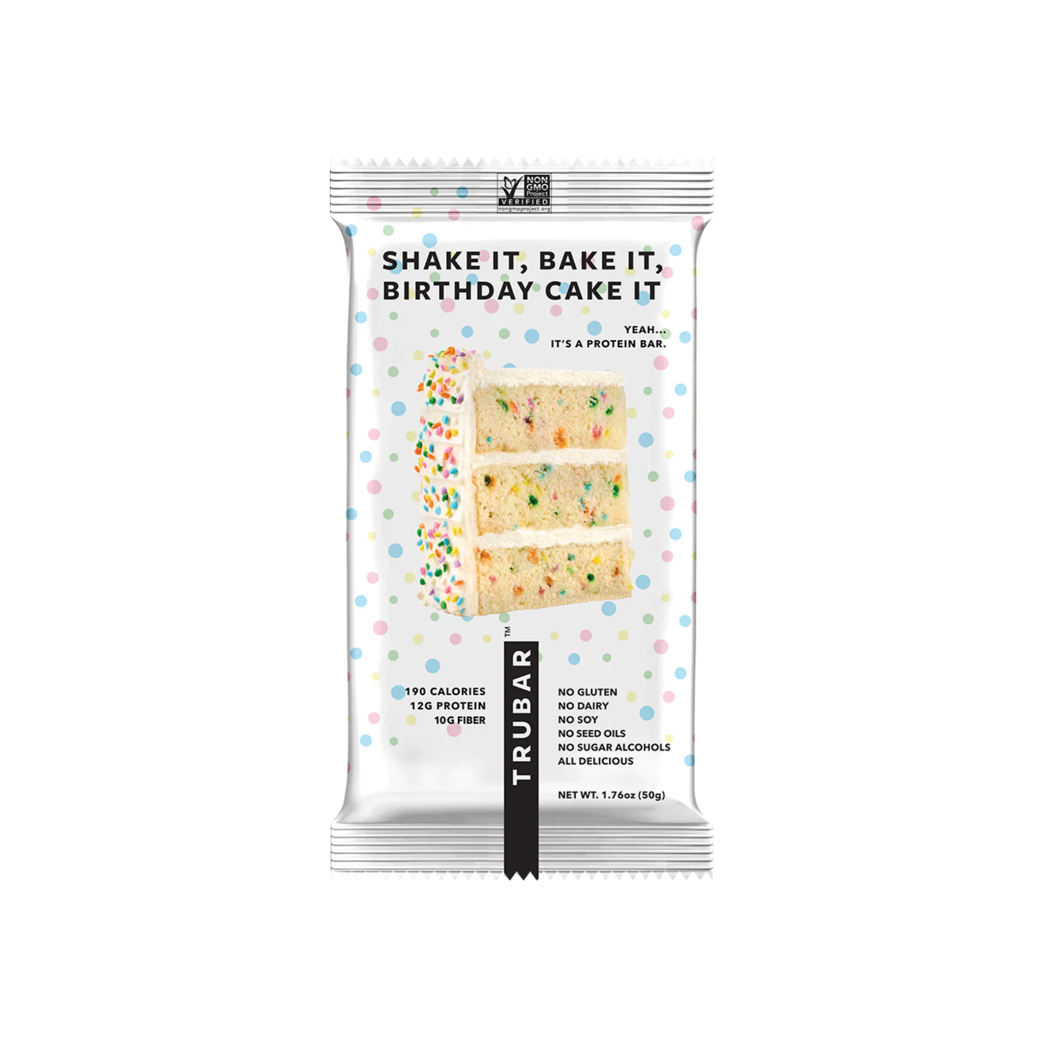 TRUBAR Shake It, Bake It, Birthday Cake It Protein Bar