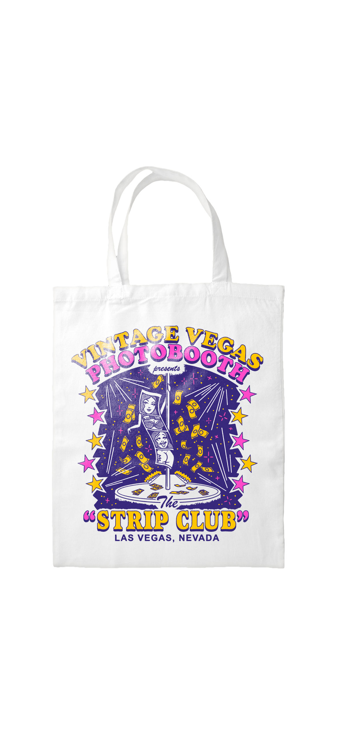 Vintage Vegas Photobooth Strip Club Tote
