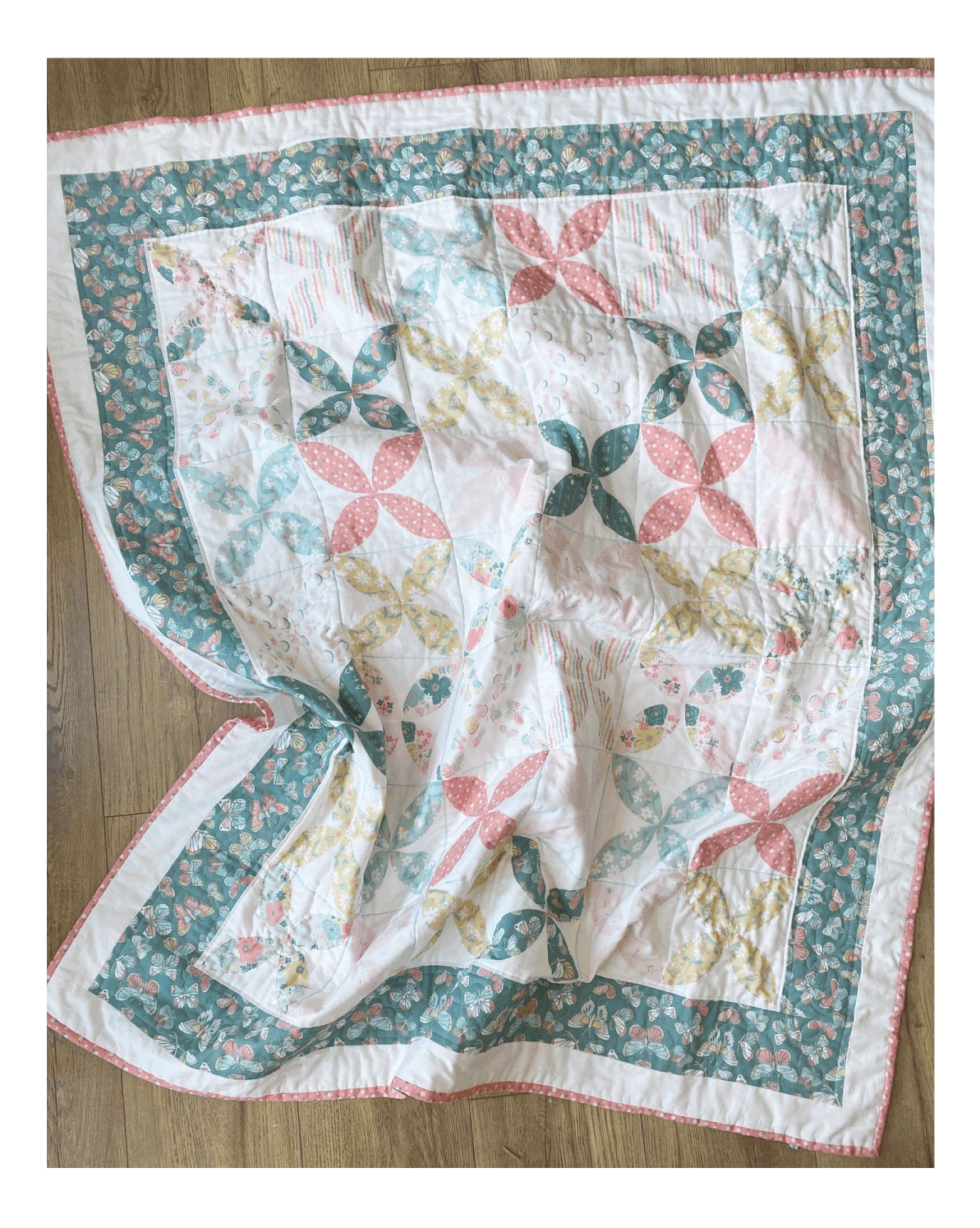 orange peel cheater quilt blossom amd grow fabric by maureen fiorellini for studio e fabrics