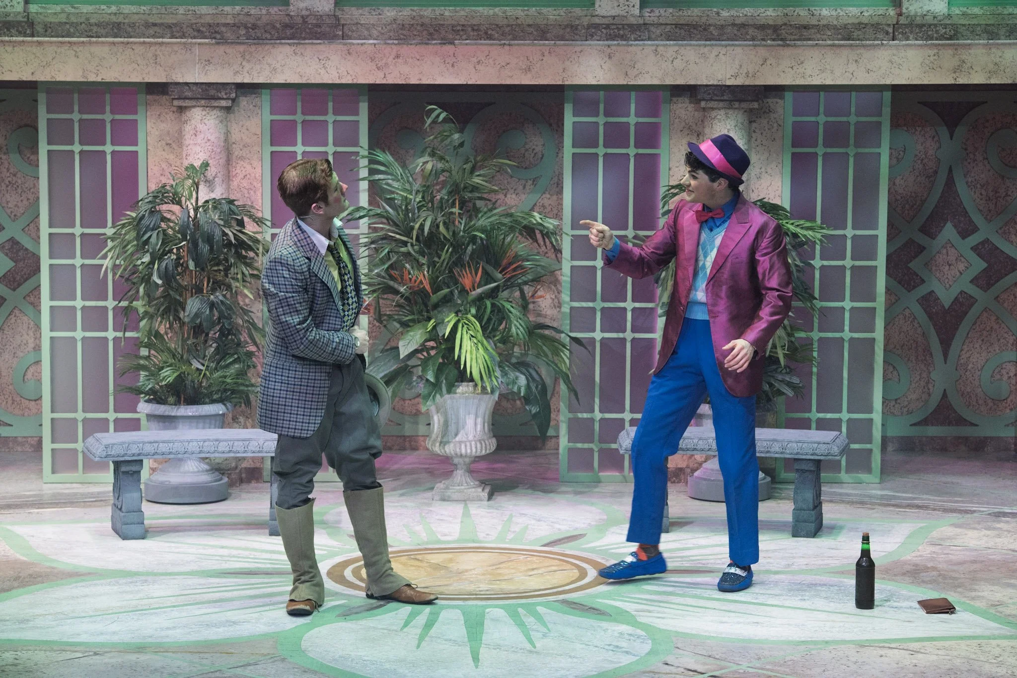 Zac Bolognone as Sir. Andrew Aguecheek in Umiami's production of Twelfth Night (Photo Credits: Julie Pawlowski Art)