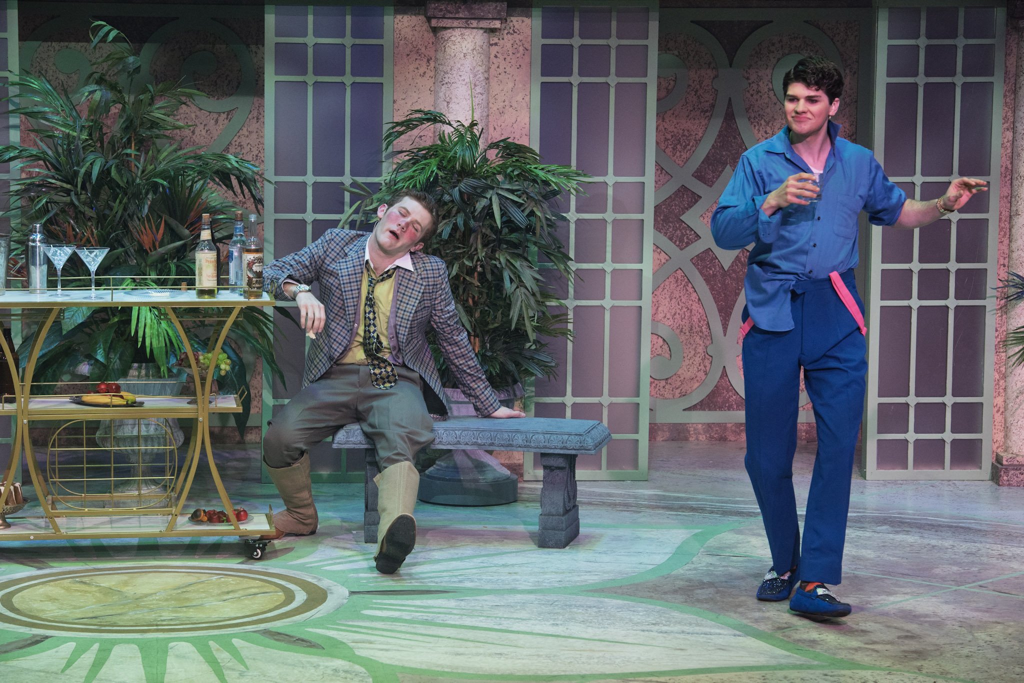 Zac Bolognone as Sir. Andrew Aguecheek in Umiami's production of Twelfth Night (Photo Credits: Julie Pawlowski Art)
