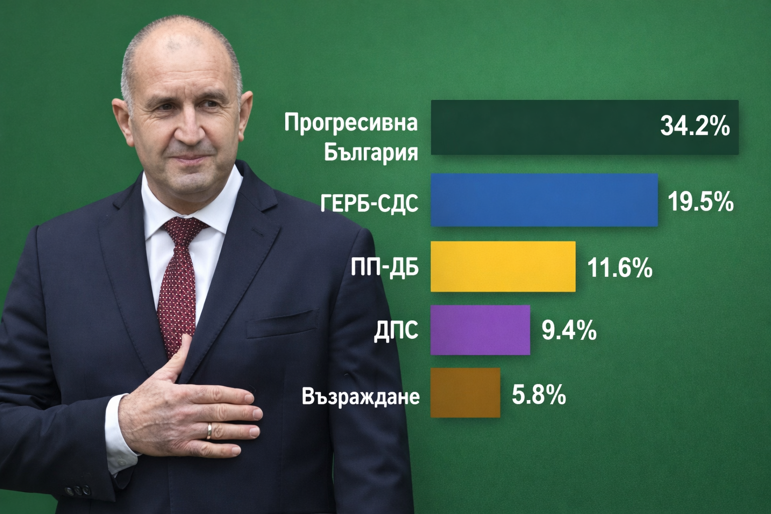 Радев дърпа напред: „Алфа Рисърч“ отчита 60% активност и нарастваща подкрепа

